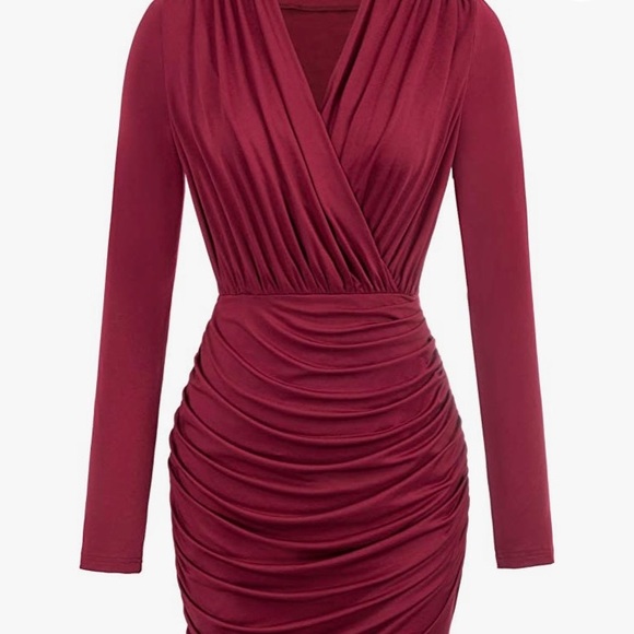 Grace Karin Dresses & Skirts - Wine Red party pencil dress
